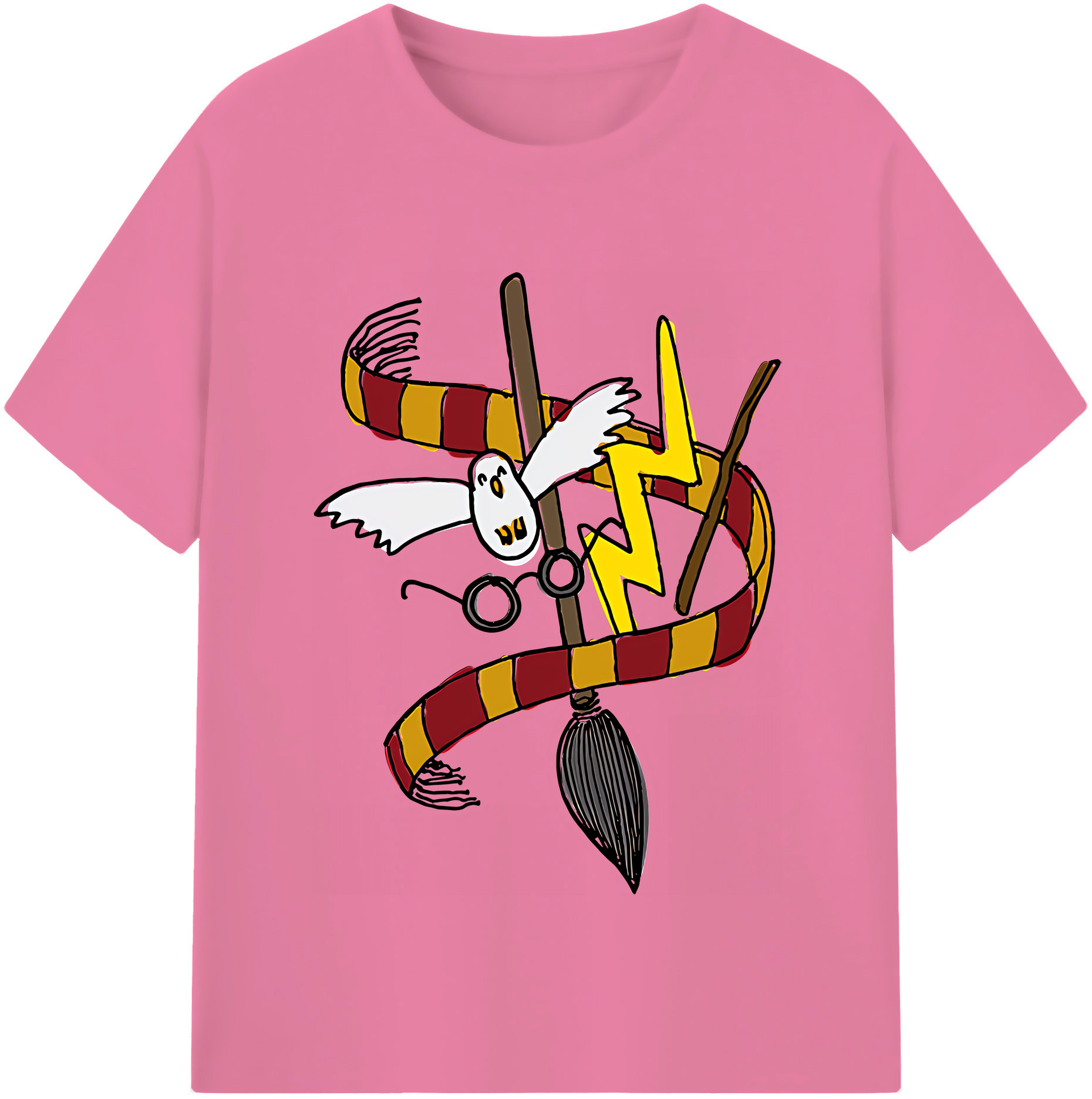 （画像用） Harry Potter ハリー・ポッターシリーズ 綿100％半袖Tシャツ（フロントプリント）